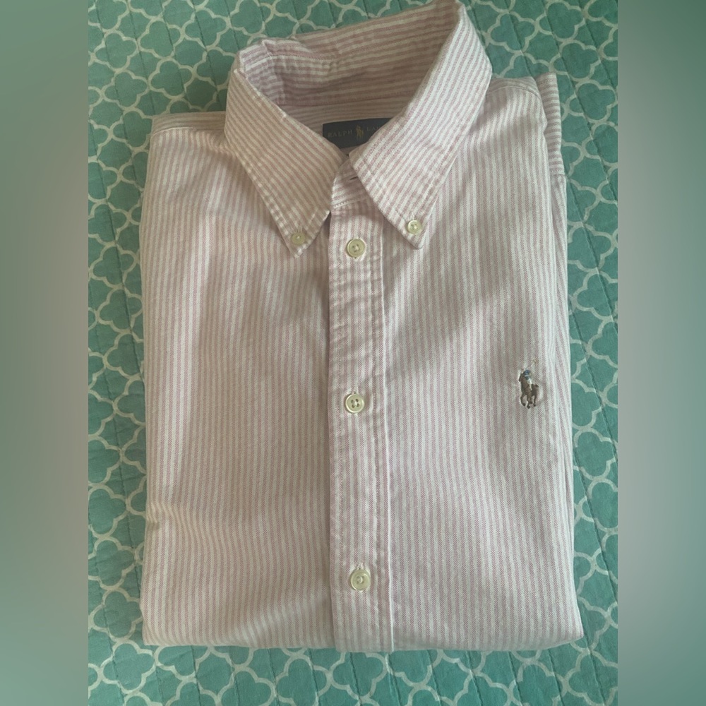 RALPH LAUREN Stripes Custom Fit Woman Shirt
